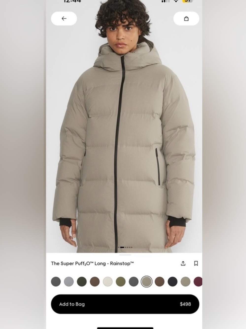 SUPER PUFF LONG MODERN TAUPE